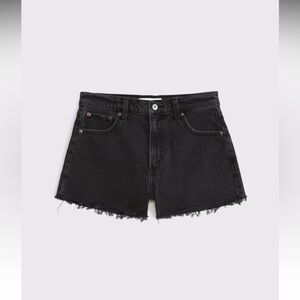 NWT Abercrombie high rise 90s cutoff shorts washed black